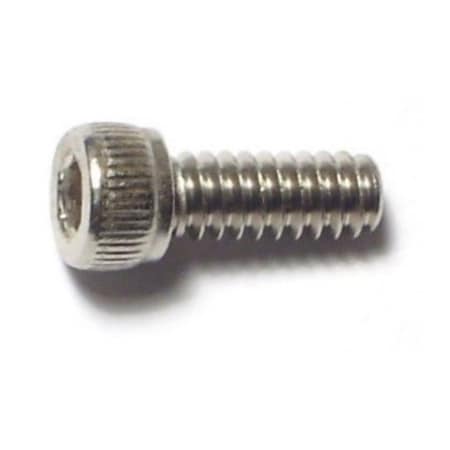 Midwest Fastener #6-32 Socket Head Cap Screw, Socket, Plain 18-8 Stainless Steel, 3/8 in Length, 10 PK 67785